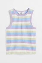 H & M - Rib-knit Top - Purple
