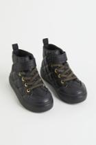 H & M - Faux Shearling-lined High Tops - Black