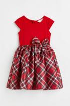 H & M - Flared-skirt Dress - Red