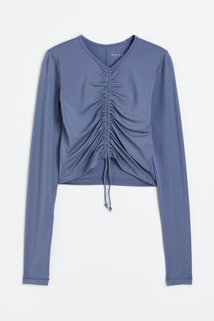 H & M - Drymove&trade; Drawstring Sports Top - Blue