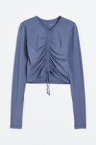 H & M - Drymove&trade; Drawstring Sports Top - Blue