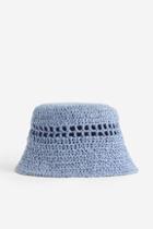 H & M - Straw Bucket Hat - Blue