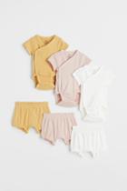 H & M - 6-piece Jersey Set - Orange