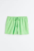 H & M - Linen-blend Pull-on Shorts - Green