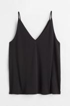 H & M - V-neck Camisole Top - Black