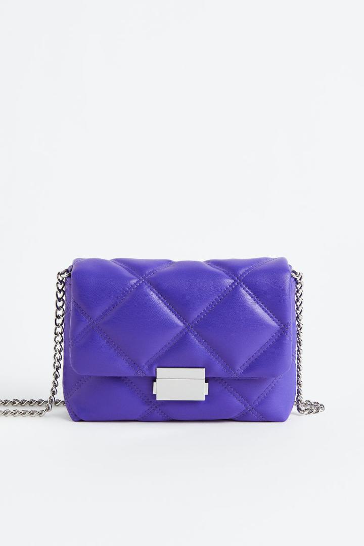H & M - Quilted Mini Bag - Purple