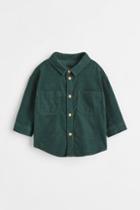 H & M - Cotton Corduroy Shirt - Green