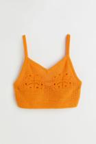 H & M - Knit Crop Top - Yellow