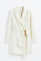 H & M - Tie-belt Jacket Dress - White