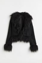 H & M - Tie-front Jacket - Black