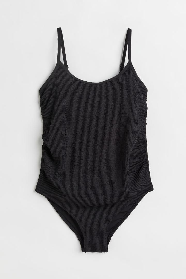 H & M - Mama Crinkled Swimsuit - Black