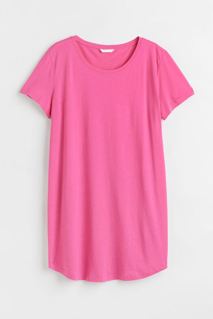 H & M - H & M+ Modal-blend T-shirt Dress - Pink