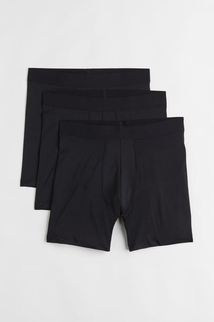 H & M - 3-pack Sports Boxer Shorts - Black