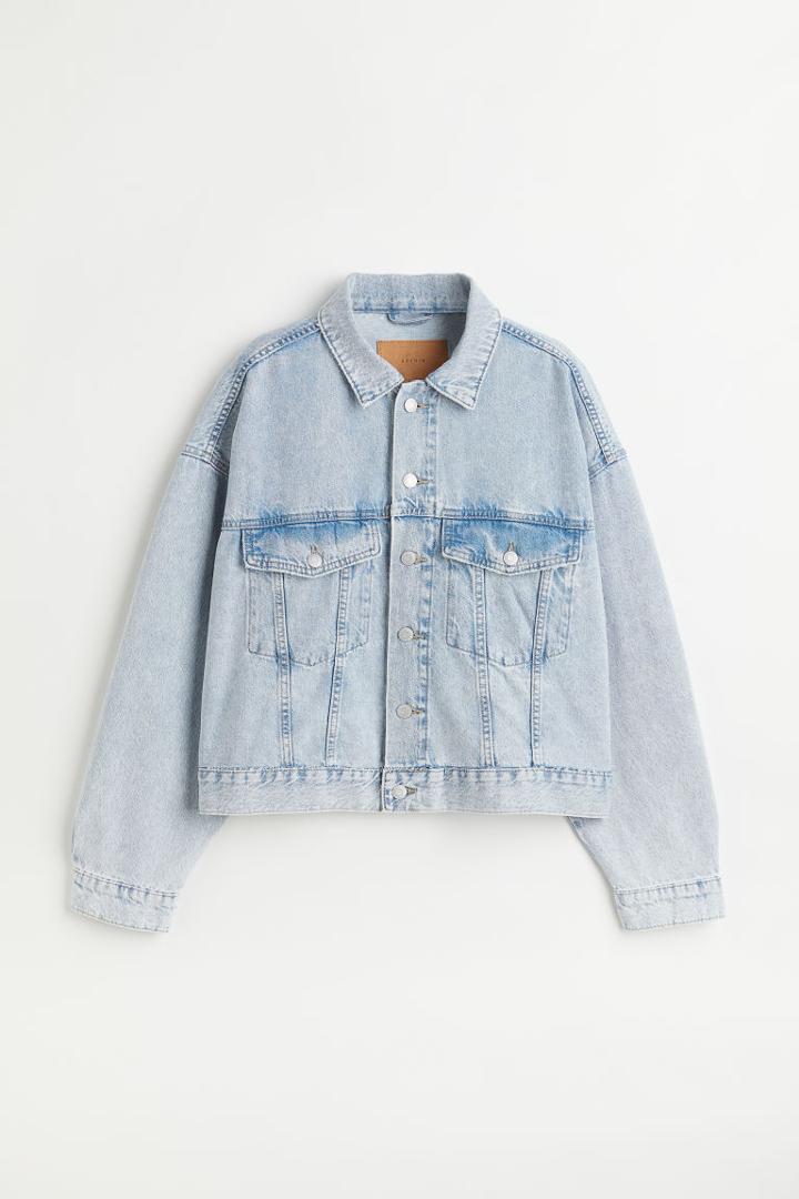 H & M - Oversized Denim Jacket - Blue