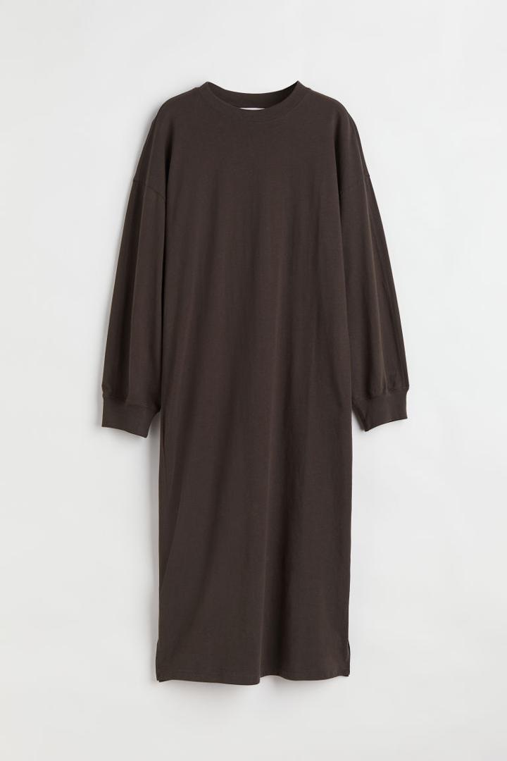 H & M - Collared Sweatshirt - Black