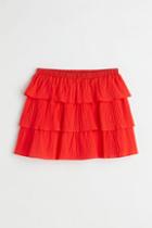 H & M - Tiered Mini Skirt - Red