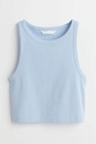 H & M - Crop Tank Top - Blue