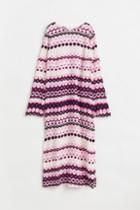 H & M - Patterned Crped Dress - White
