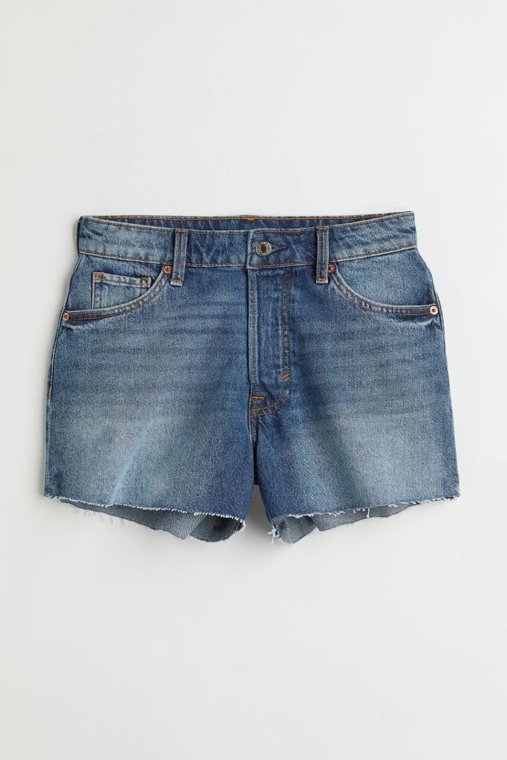 H & M - Vintage High Denim Shorts - Blue