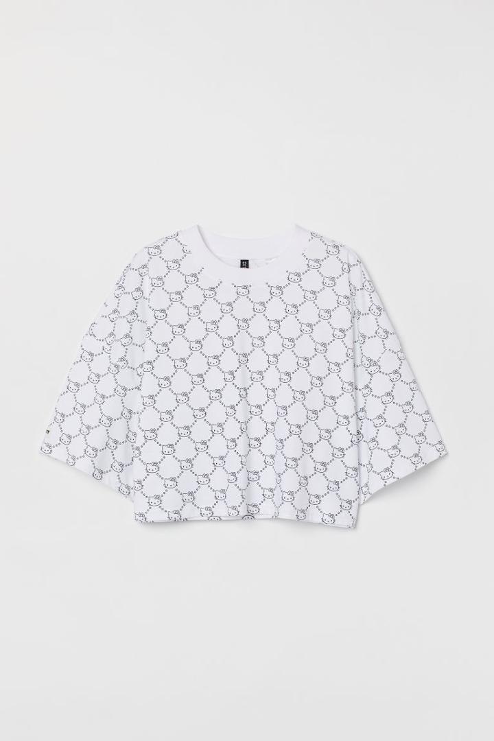 H & M - Crop T-shirt - White