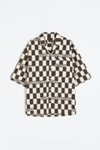 H & M - Oversized Fit Patterned Resort Shirt - Beige