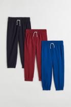 H & M - 3-pack Relaxed Fit Joggers - Blue