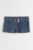 H & M - Belted Shorts - Blue