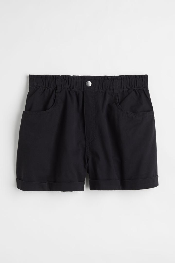 H & M - H & M+ Shorts High Waist - Black