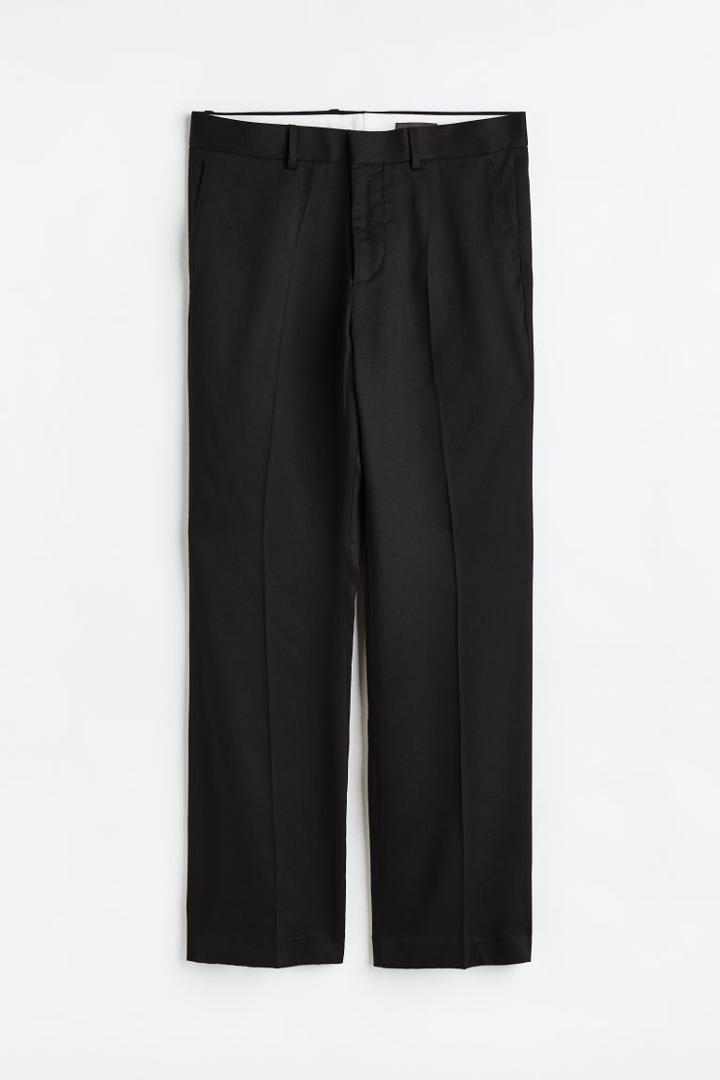 H & M - Regular Fit Flared Pants - Black