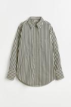 H & M - Oversized Cotton Shirt - Black
