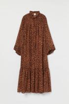 H & M - Long Chiffon Dress - Beige