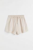 H & M - Pull-on Twill Shorts - Beige