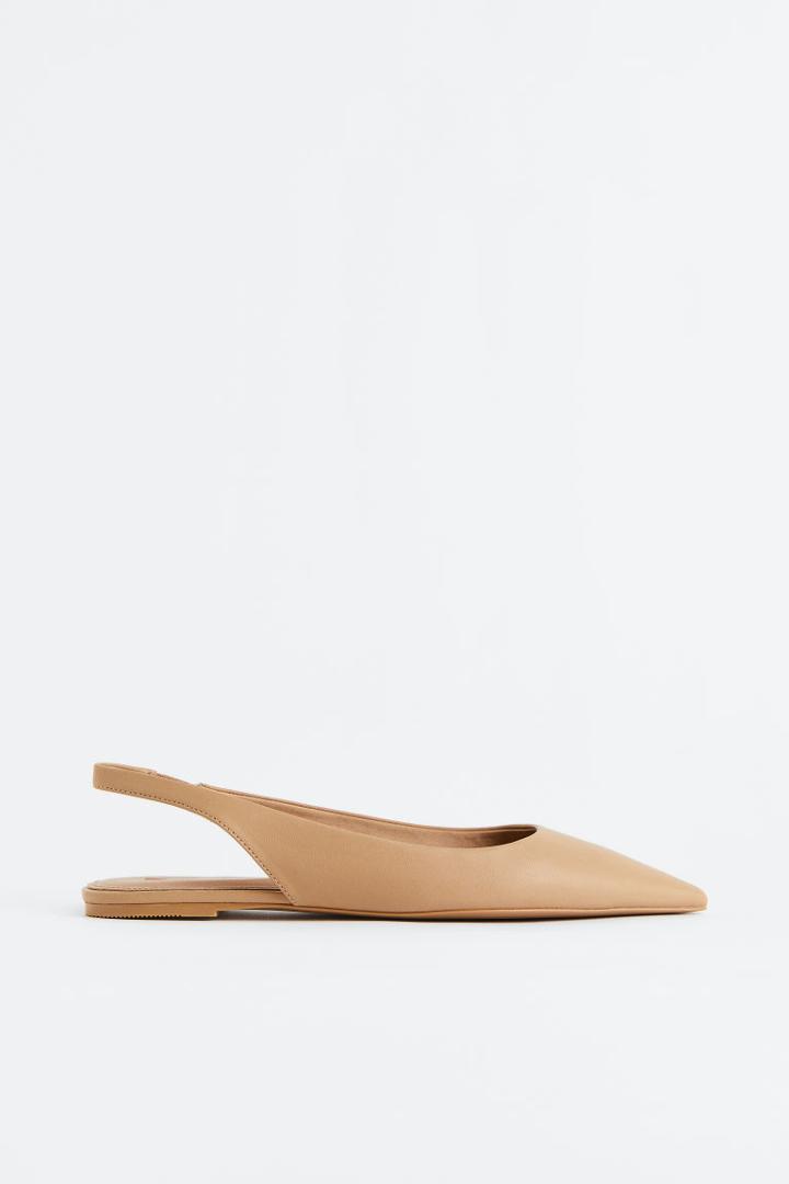H & M - Slingback Flats - Beige