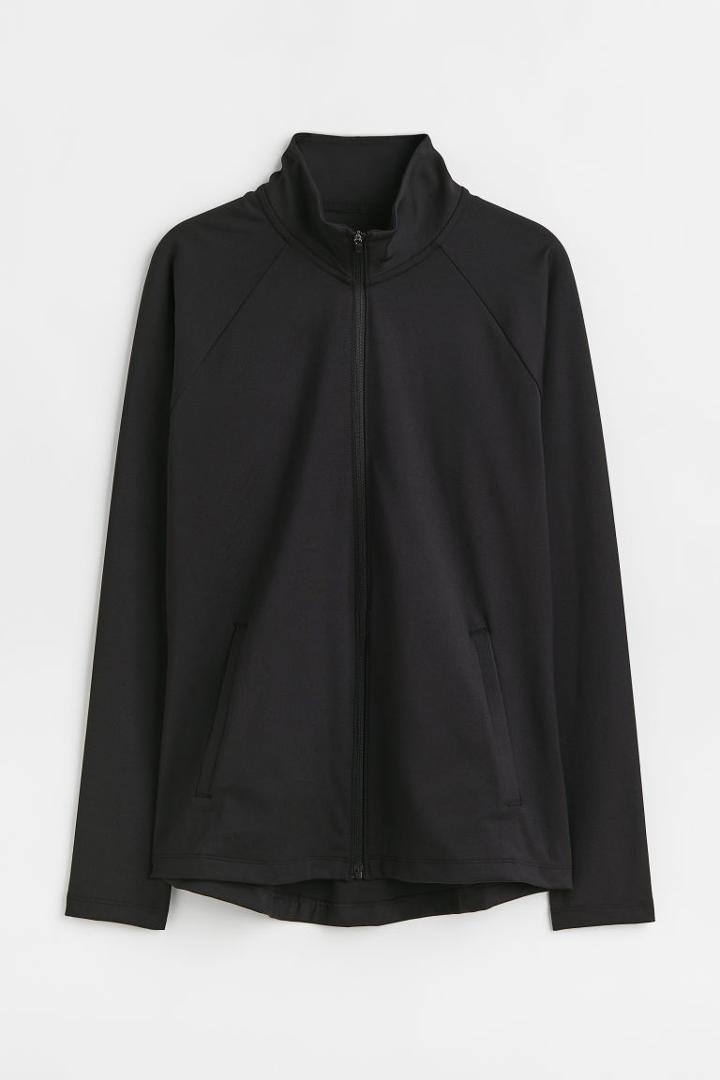H & M - Regular Fit Fast-drying Jacket - Black