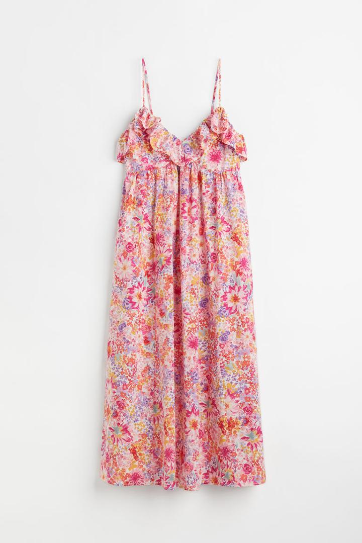 H & M - Flounced Dress - Orange
