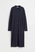 H & M - Linen-blend Shirt Dress - Blue