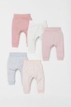 H & M - 5-pack Cotton Pants - Pink