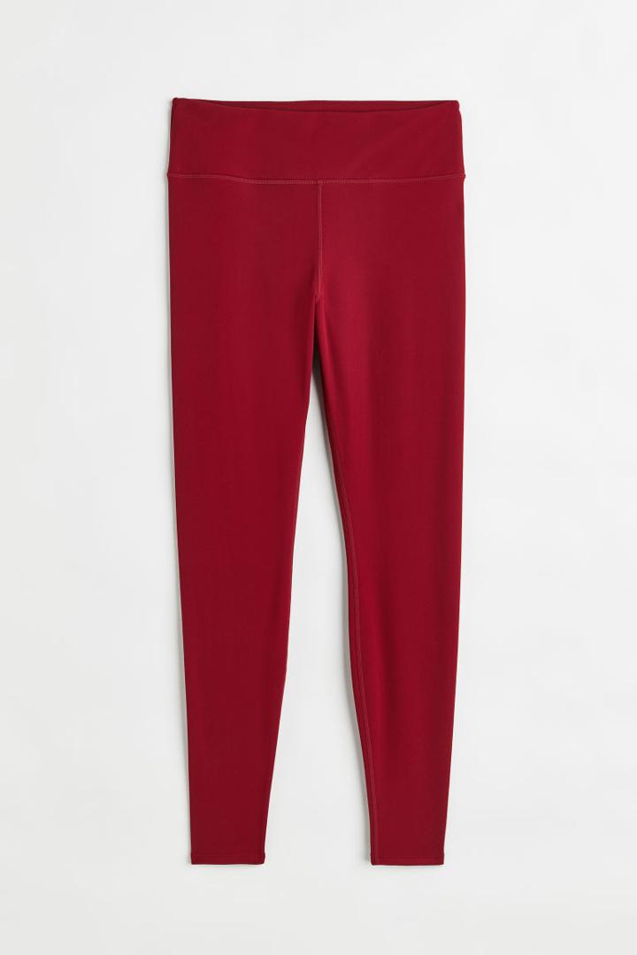H & M - Warm Running Tights In Drymove&trade; - Red