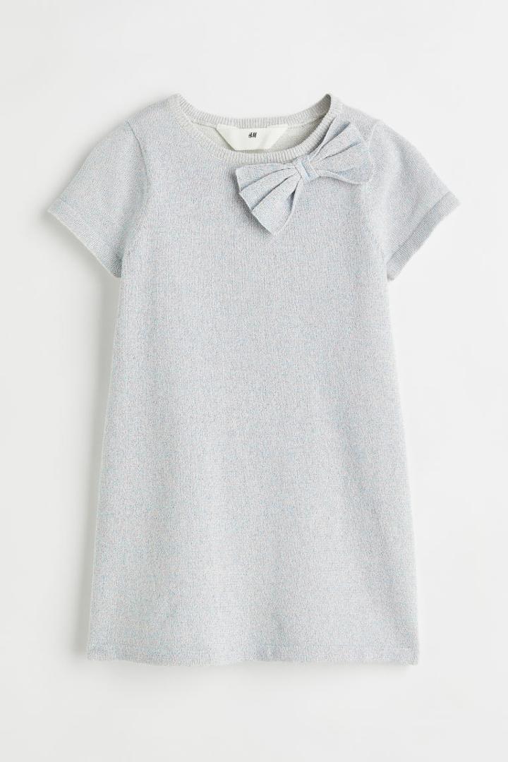 H & M - Glittery Dress - Beige
