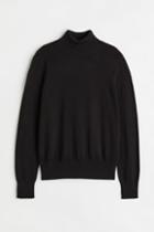 H & M - Fine-knit Turtleneck Sweater - Black