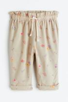 H & M - Lined Cotton Pants - Beige