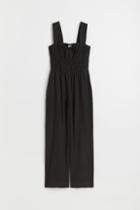 H & M - Linen-blend Jumpsuit - Black