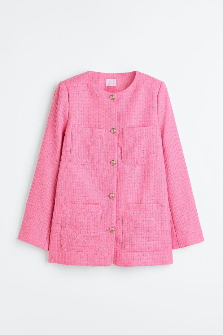 H & M - Boucl Jacket - Pink