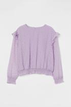 H & M - Smock-detail Top - Purple