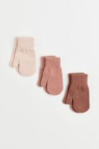 H & M - 3-pack Mittens - Orange