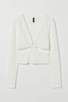 H & M - Cut-out Top - White