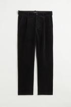 H & M - Regular Fit Corduroy Pants - Black