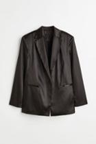 H & M - Oversized Twill Jacket - Black