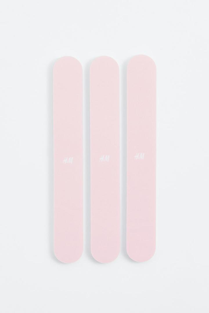 H & M - 3-pack Nail Files - Pink