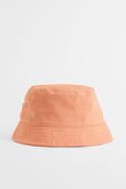 H & M - Cotton Twill Bucket Hat - Orange